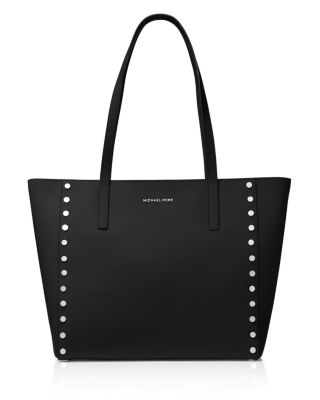 Michael Kors Black Leather Large Rivington Studded Tote Michael Kors