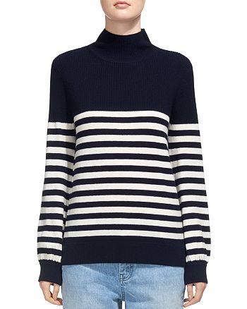 Whistles Mock Neck Striped Sweater | Bloomingdale's