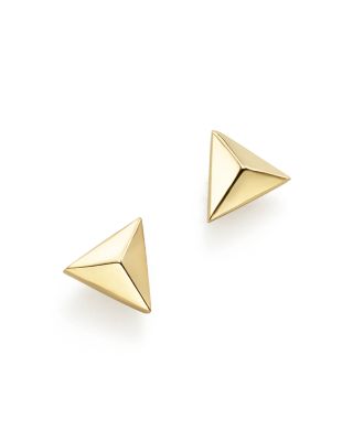 Zoë Chicco - 14K Yellow Gold Triangle Pyramid Stud Earrings