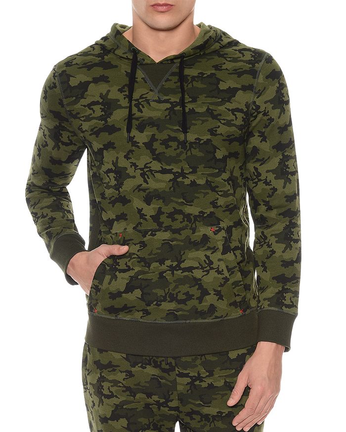 2(X)IST 2(X)IST CAMOUFLAGE TERRY PULLOVER HOODIE LOUNGE SWEATSHIRT,A010H5