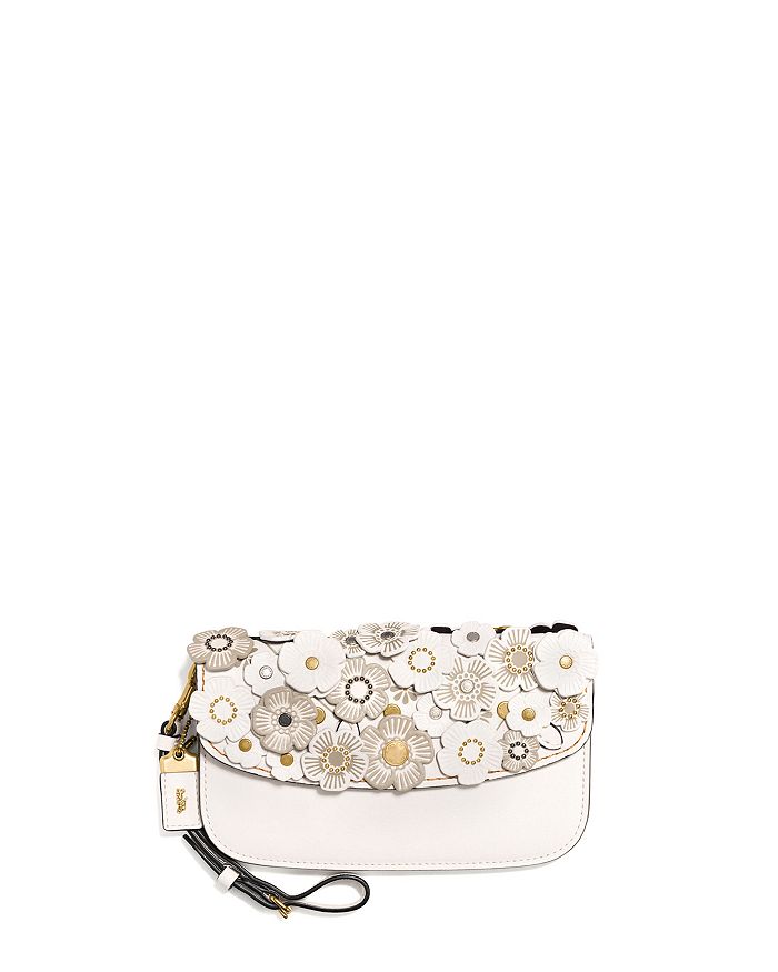 Coach tea rose best sale clutch