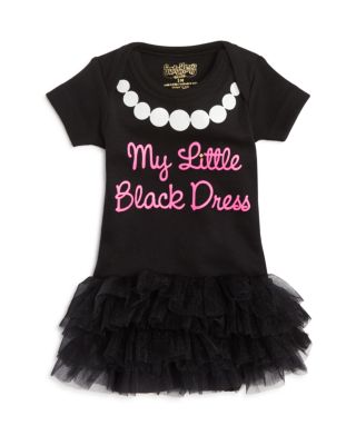 little black dress baby onesie