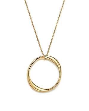 14K Yellow Gold Twisted Ring Pendant Necklace, 18 - 100% Exclusive