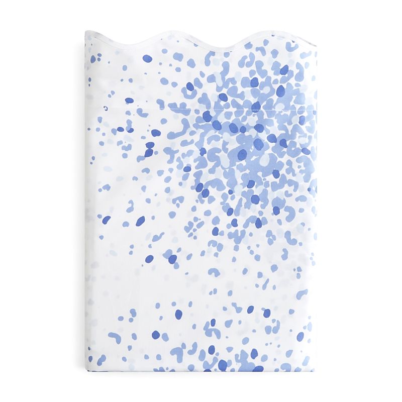 Matouk Lulu Dk For Poppy Flat Sheet, Full/queen In Azure