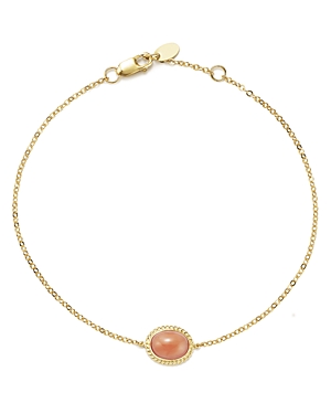 Coral Oval Bracelet in 14K Yellow Gold - 100% Exclusive