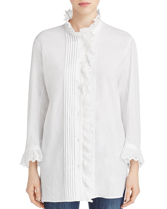 Burberry ruffle hot sale shirt