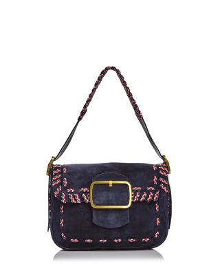 Tory Burch Sawyer Stitch Suede Shoulder Bag | Bloomingdale's