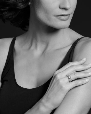 Sterling Silver Caviar Spark Diamond Band