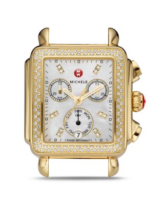 MICHELE Deco Diamond Dial Watch Head 