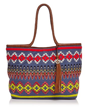 Tory Burch Taylor Embroidered Tote | Bloomingdale's