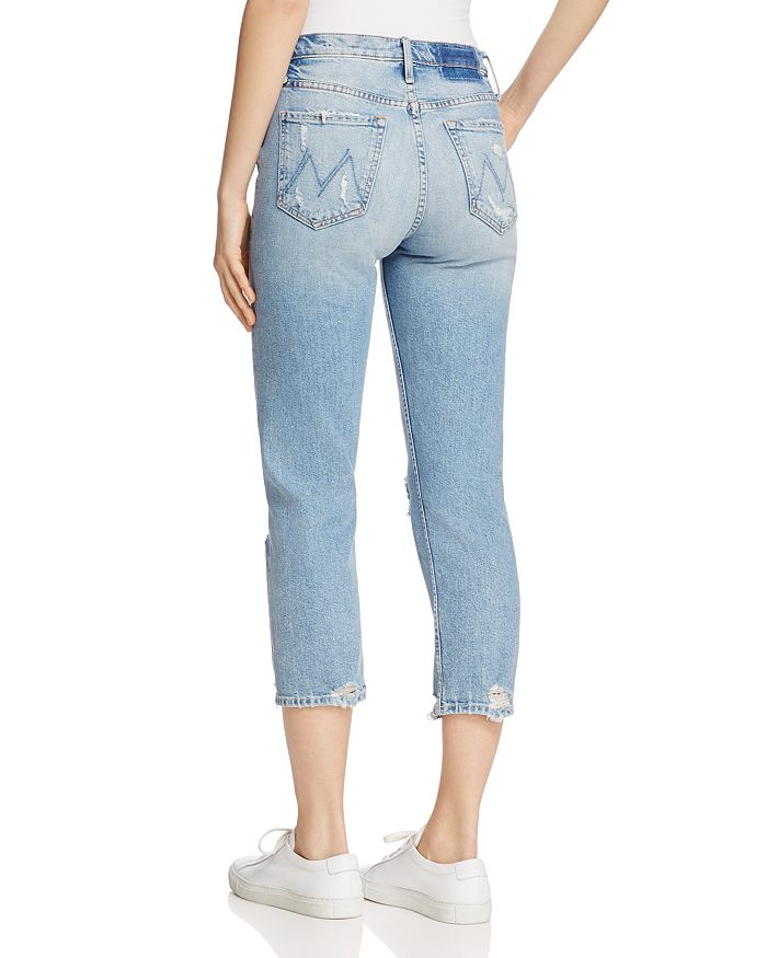 MOTHER THE TOMCAT HIGH RISE CROPPED STRAIGHT JEANS IN THE CONFESSION