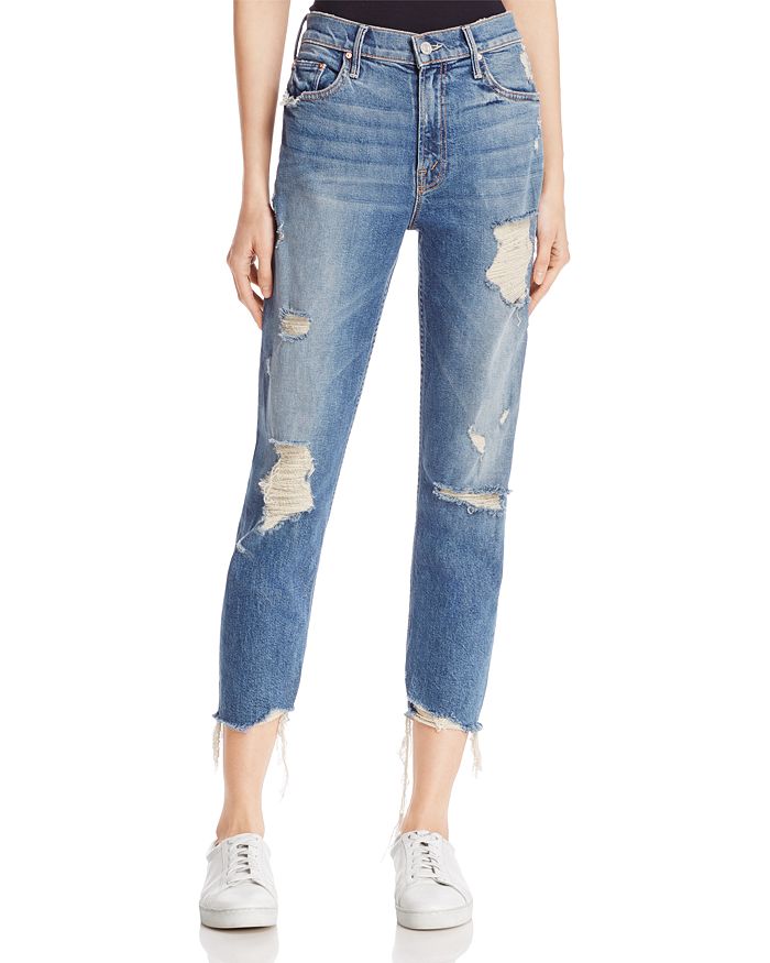 MOTHER Distressed Sinner Jeans in Ice Cream, You Scream | Bloomingdale's