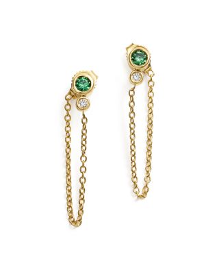back chain earrings