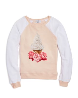 WILDFOX Girls' Ice Cream Pullover - Big 