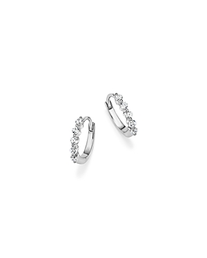 Diamond Mini Hoop Earrings in 14K White Gold, 0.25 ct. t.w. - 100% Exclusive