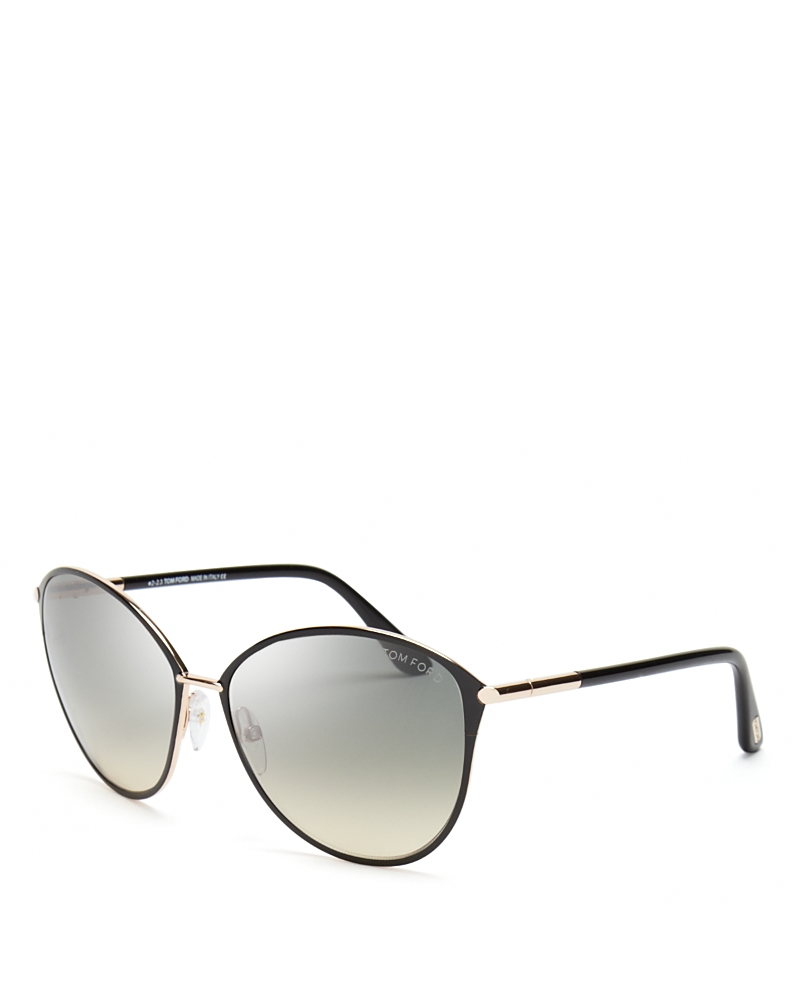 Tom Ford Penelope Metal Butterfly Sunglasses In Black
