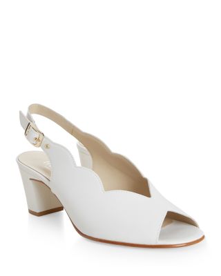 HOBBS LONDON - Women's Alanna Leather Scalloped Slingback Sandals