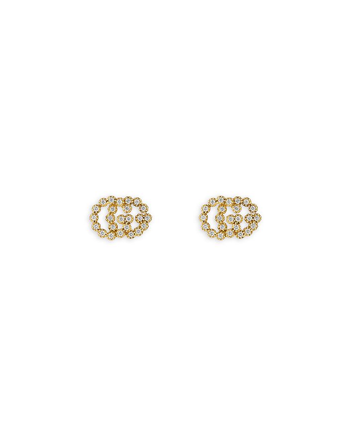 Gucci 18K Yellow Gold G Diamond Earrings Bloomingdale's