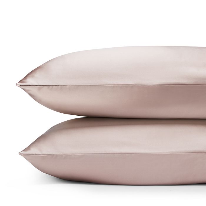 Gingerlily Silk Solid Pillowcase, Standard In Vintage Pink