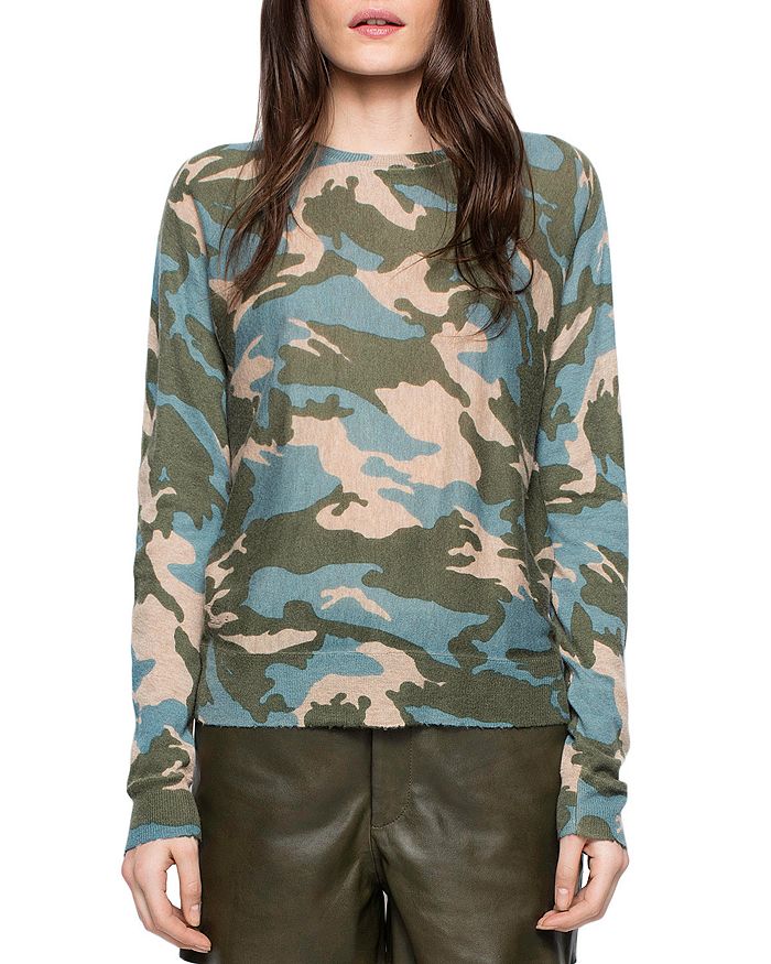 Camouflage cashmere sweater shop