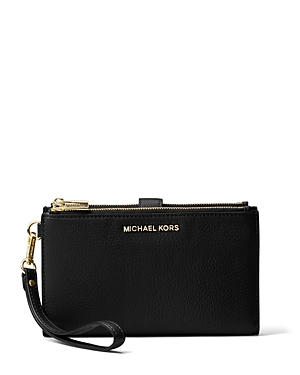 MICHAEL MICHAEL KORS MICHAEL MICHAEL KORS ADELE DOUBLE ZIP LEATHER IPHONE 7 PLUS WRISTLET 32T7GAFW4L