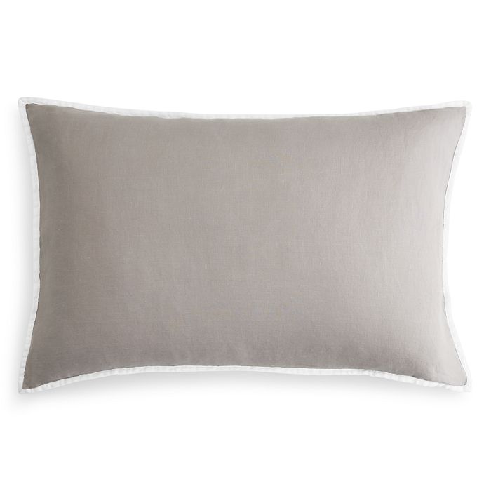 Amalia Home Collection Stonewashed Linen Queen Sham, Pair - 100% Exclusive In Gray/white