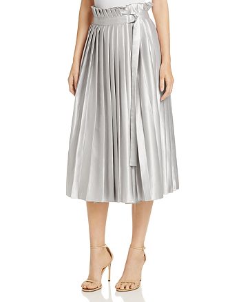 KAREN MILLEN Metallic Wrap Skirt - 100% Exclusive | Bloomingdale's