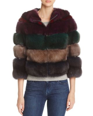 Maximilian Furs - Cropped Sable Fur Hooded Jacket- 100% Exclusive