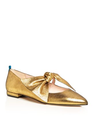 SJP by Sarah Jessica Parker Farah Bow Pointed Toe Ballet Flats - 100% ...