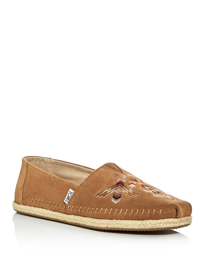 TOMS Men s Embroidered Moccasin Alpargata Slip Ons Bloomingdale s
