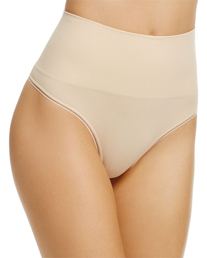 Shop Yummie Ultralight Seamless Thong In Frappe