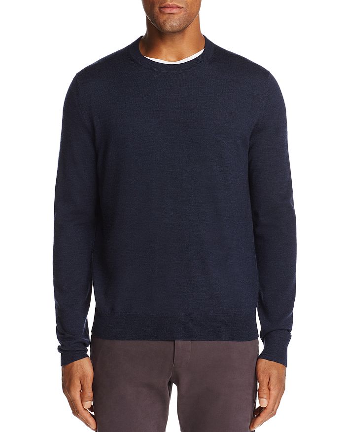The Men's Store At Bloomingdale's Merino Wool Crewneck Sweater - 100% Exclusive In Steel Blue