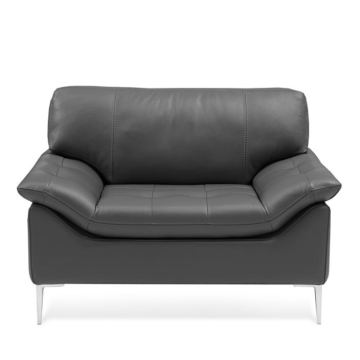 Shop Chateau D'ax Corsica Chair In Leather 4523 Graphite