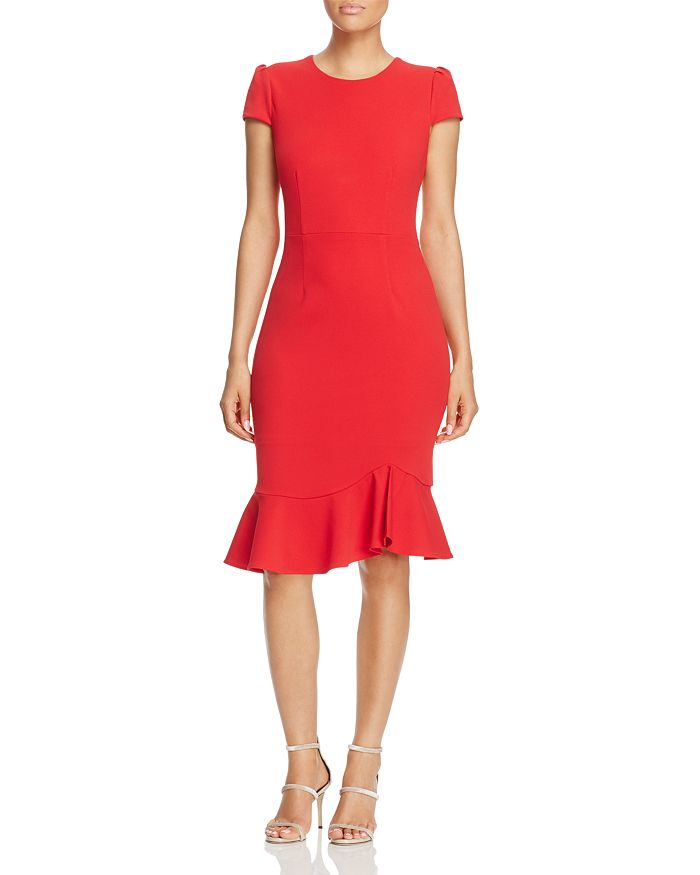 betsey johnson pebble crepe midi dress Betsey Johnson Women's Plus-Size Pebble Crepe Dress with Shoulder Ties,  Think Pink, 20W at Amazon Women's Clothing store