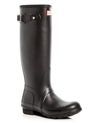 hunter women's original tall black rain boots