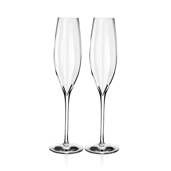 Shop Waterford Elegance Optic Classic Champagne Flute, Set Of 2 In Clear