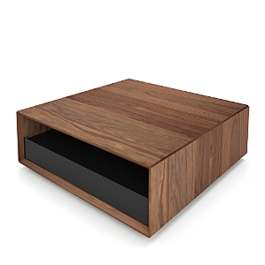 Huppe Edward Square Center Table In Light Natural Walnut / Black