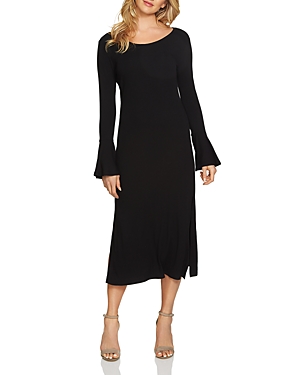 1.state Bell Sleeve Midi Dress (Rich Black) Web ID 2703328