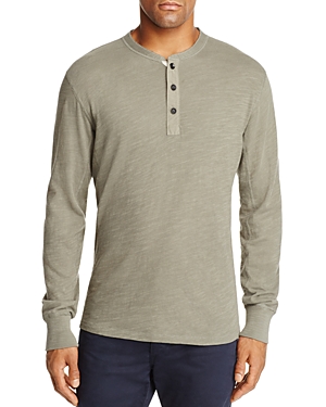 Rag & Bone Standard Issue Slub Cotton Henley In Sage Green