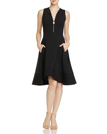 Donna Karan - Sleeveless Zip-Front Dress