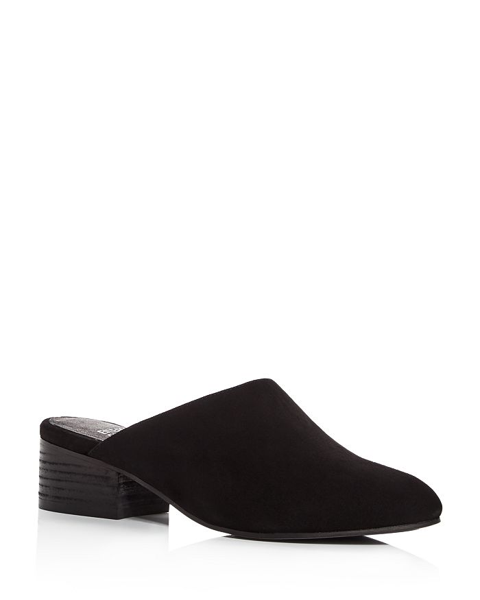 Eileen Fisher Women s Sylvia Suede Block Heel Mules Bloomingdale s