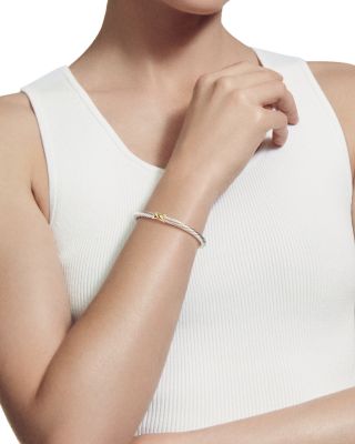 X Bracelet with 14K Gold