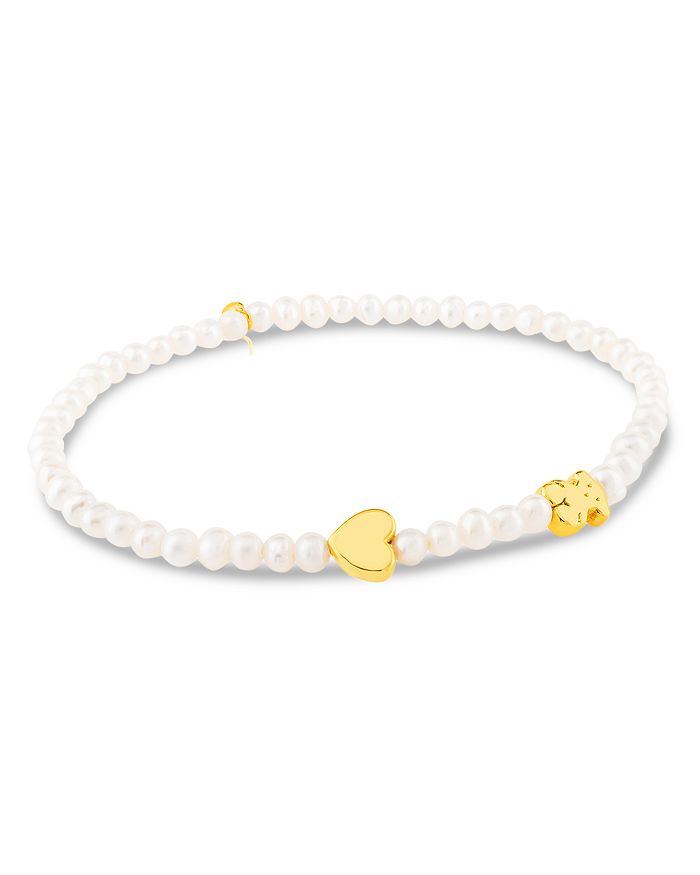 TOUS Cultured Freshwater Pearl Bear & Heart Charm Stretch Bracelet |  Bloomingdale\'s