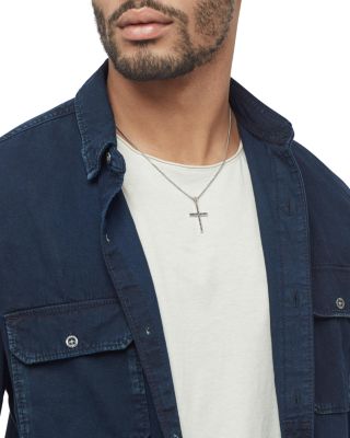 Sterling Silver Classic Chain Jawan Cross Pendant Necklace, 20"