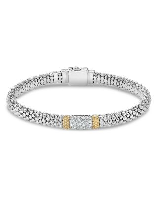 LAGOS - 18K Gold & Sterling Silver Diamond Lux Bracelet