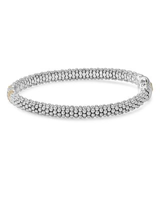 18K Gold &amp; Sterling Silver Diamond Lux Single Station Bracelet, 6mm