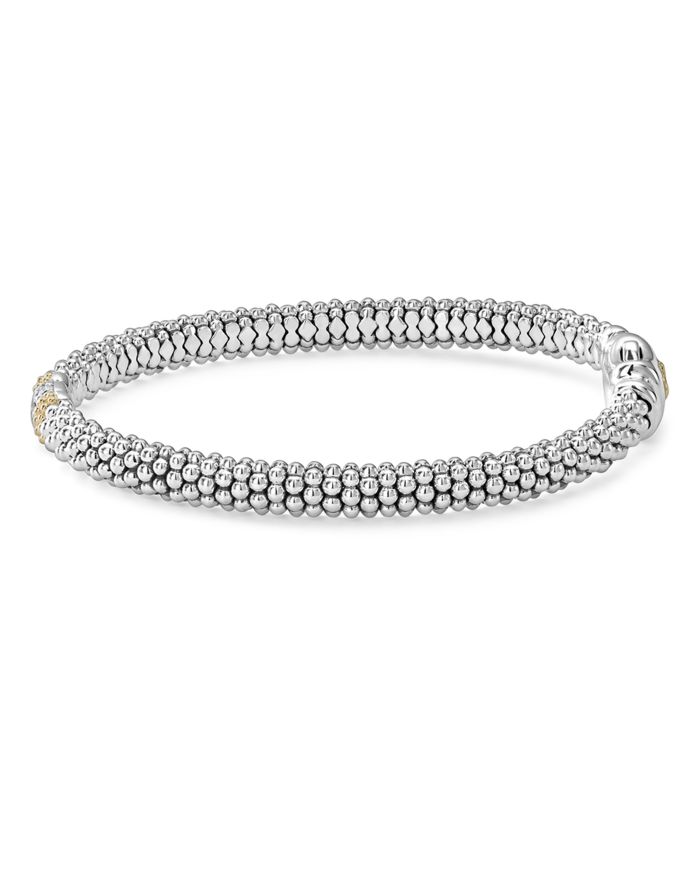 18K Gold & Sterling Silver Diamond Lux Single Station Bracelet