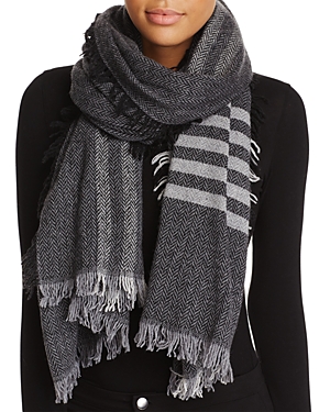 Eileen Fisher Plaid Stripe Scarf at Bloomingdale's