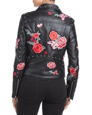 Bagatelle Embellished Faux-Leather Moto Jacket Bloomingdale's - Main Image