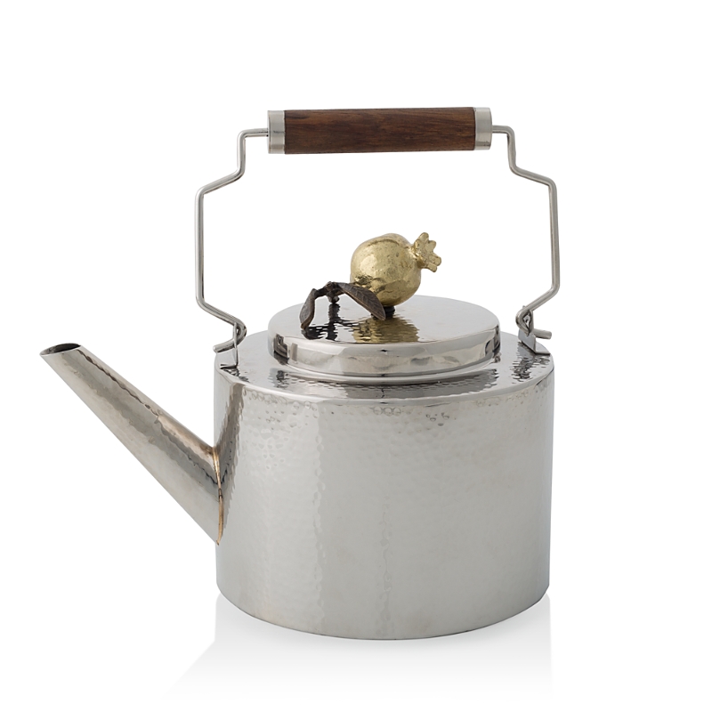 Michael Aram Pomegranate Teapot In Silver/brass